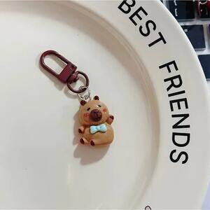 Capybara Keychain Bag Charm Phone Charm - Bowtie